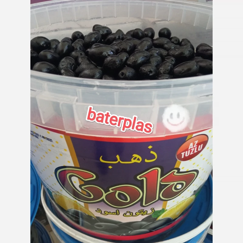 زیتون سیاه درشت کم نمک گلد سطل 9 کیلویی