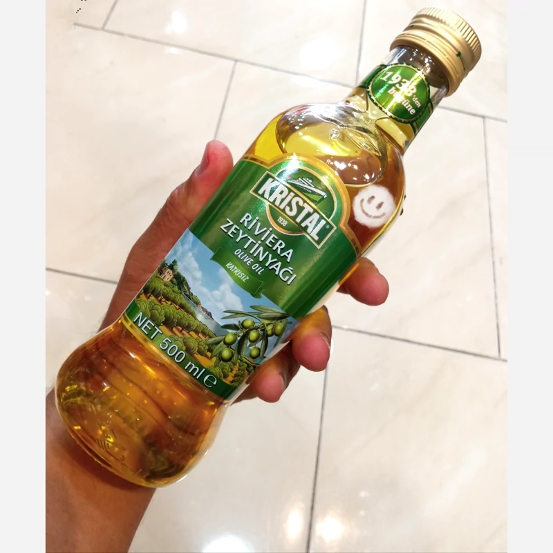 روغن زیتون کریستال شیشه 500میل ترکیه