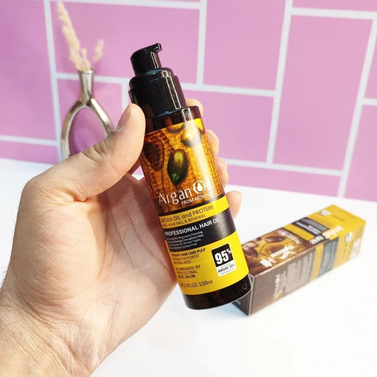 روغن آرگان بدون سولفات لایتنس شیشه ای بدون سولفات 100 میل ساخت اسلواکی