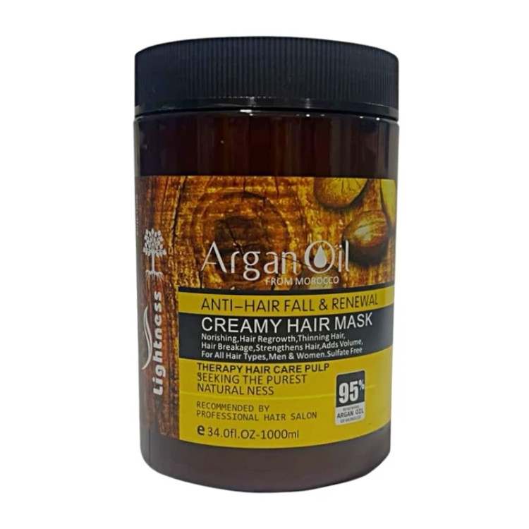 پک شامپو، ماسک مو و روغن آرگان لایتنس بدون سولفات (اورجینال) دارای پچ کد اصلی با ضمانت اورجینال 1000 میل