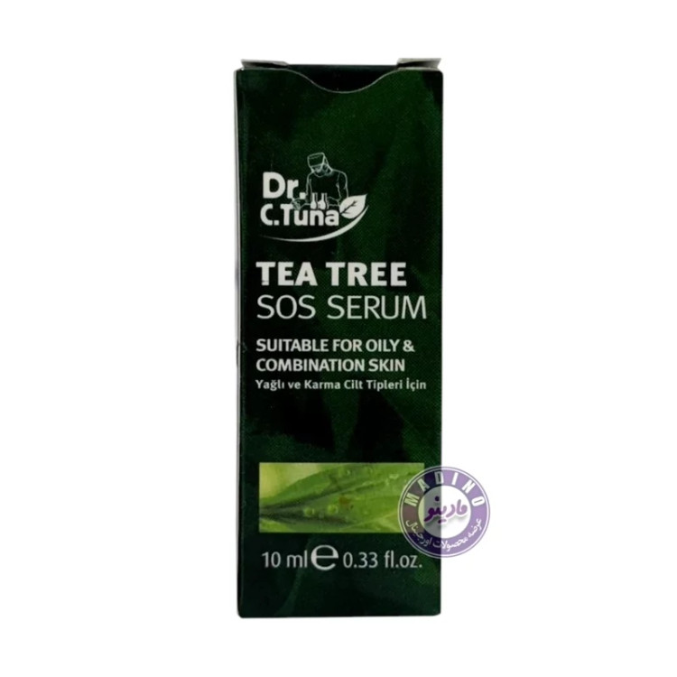 سرم درخت چای فارماسی Dr.C.Tuna مناسب پوست چرب و مختلط 10 میل