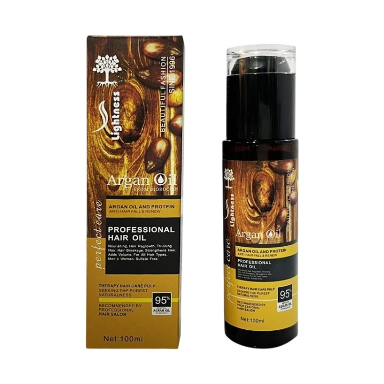 روغن آرگان لایتنس بدون سولفات (اورجینال) حجم 100 میل