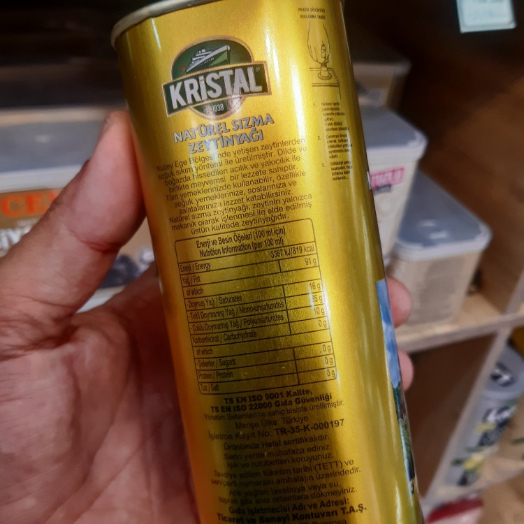 روغن زیتون فرابکر کریستال 500 میل محصول ترکیه