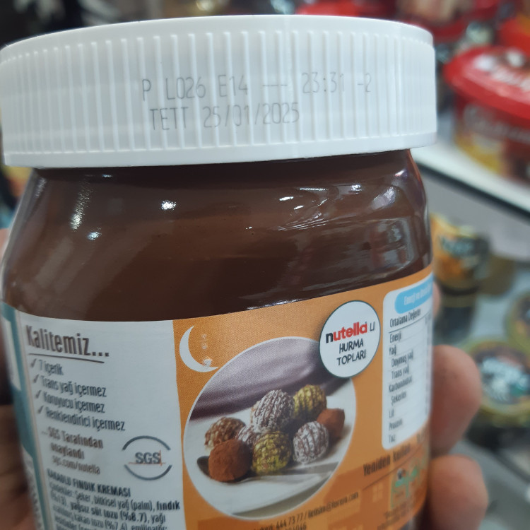 شکلات صبحانه نوتلا 750 گرمی اصل ترکیه با تاریخ مصرف بالا و ارسال از مرز شکلاتیک ترکیه